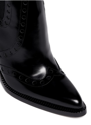 Detail View - Click To Enlarge - ALEXANDER WANG - Nadja' wingtip leather Chelsea wedge boots