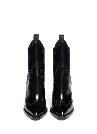 Figure View - Click To Enlarge - ALEXANDER WANG - Nadja' wingtip leather Chelsea wedge boots