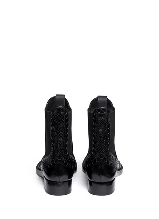 Back View - Click To Enlarge - ALEXANDER WANG - Nicole' wingtip perforated leather Chelsea boots