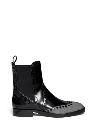 Main View - Click To Enlarge - ALEXANDER WANG - Nicole' wingtip perforated leather Chelsea boots