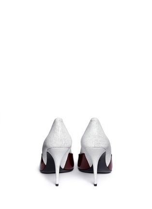 Back View - Click To Enlarge - ALEXANDER WANG - 'Cicely' textured leather colourblock pumps