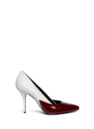 Main View - Click To Enlarge - ALEXANDER WANG - 'Cicely' textured leather colourblock pumps