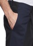 Detail View - Click To Enlarge - LANVIN - Hopsack side stripe technical crepe pants