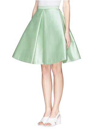 Front View - Click To Enlarge - CHICTOPIA - Pleat flare silk skirt