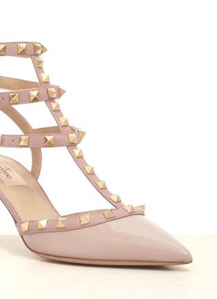 Detail View - Click To Enlarge - VALENTINO GARAVANI - Rockstud caged leather pumps