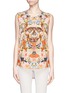Main View - Click To Enlarge - ALEXANDER MCQUEEN - Skull flower print muscle cotton T-shirt