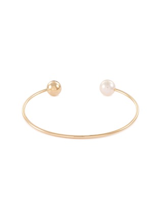 Figure View - Click To Enlarge - SOPHIE BILLE BRAHE - 'Déesse' Akoya pearl 14k yellow gold bangle