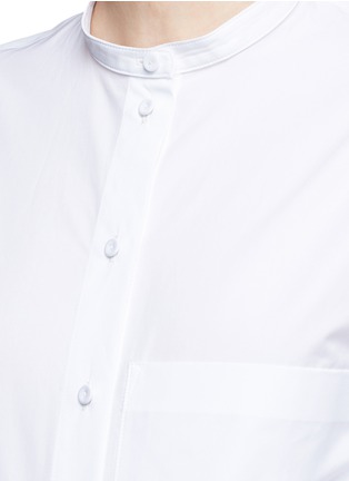 Detail View - Click To Enlarge - PORTS 1961 - Open sleeve detachable hem poplin shirt