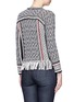Back View - Click To Enlarge - OSCAR DE LA RENTA - Fringe hem tribal knit jacket