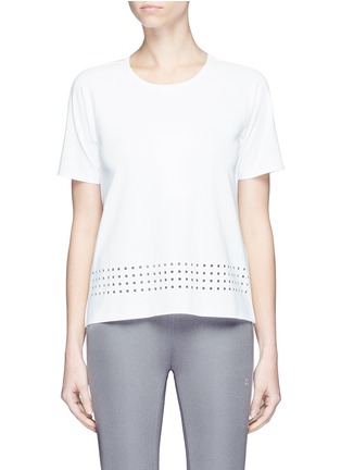 Main View - Click To Enlarge - CALVIN KLEIN PERFORMANCE - Perforated performance T-shirt