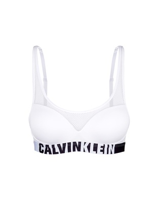 Main View - Click To Enlarge - CALVIN KLEIN PERFORMANCE - Logo band mesh push up bralette