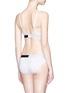 Back View - Click To Enlarge - CALVIN KLEIN PERFORMANCE - Logo waistband mesh insert bikini bottoms