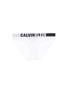 Main View - Click To Enlarge - CALVIN KLEIN PERFORMANCE - Logo waistband mesh insert bikini bottoms