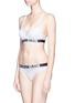 Figure View - Click To Enlarge - CALVIN KLEIN PERFORMANCE - Logo waistband mesh insert bikini bottoms