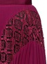 Detail View - Click To Enlarge - SELF-PORTRAIT - 'Symm' lace insert pleated chiffon skirt