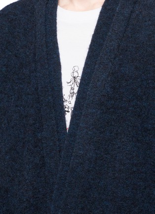 Detail View - Click To Enlarge - MO&CO. EDITION 10 - Front strap frayed edge cardigan