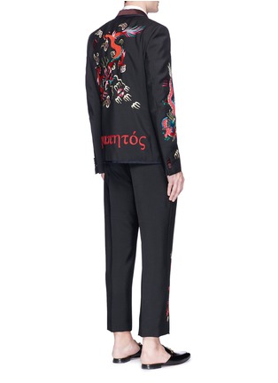 Figure View - Click To Enlarge - GUCCI - Dragon embroidered wool-mohair blazer