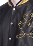Detail View - Click To Enlarge - GUCCI - Donald Duck embroidered calfskin leather varsity jacket