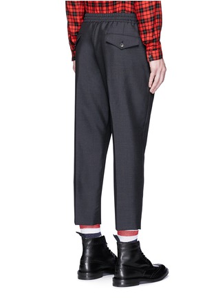 Back View - Click To Enlarge - GUCCI - Cropped wool-mohair jogging pants