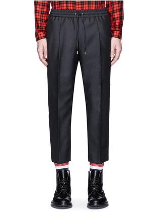 Main View - Click To Enlarge - GUCCI - Cropped wool-mohair jogging pants