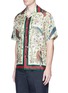Front View - Click To Enlarge - GUCCI - Birds of prey print silk bowling shirt