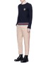 Figure View - Click To Enlarge - GUCCI - Stripe outseam cropped chinos
