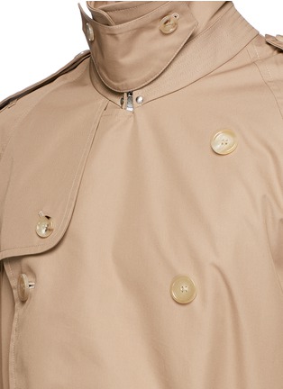 Detail View - Click To Enlarge - GUCCI - Tiger patch gabardine trench coat