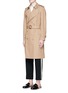 Front View - Click To Enlarge - GUCCI - Tiger patch gabardine trench coat