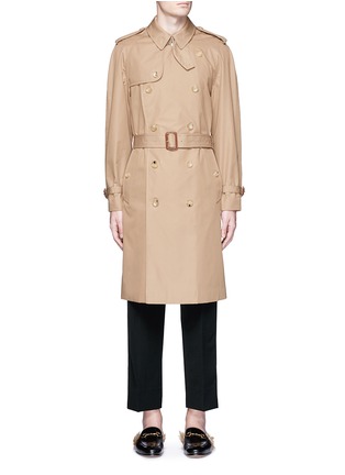 Main View - Click To Enlarge - GUCCI - Tiger patch gabardine trench coat