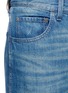 Detail View - Click To Enlarge - GUCCI - Web stripe roll cuff stonewash jeans