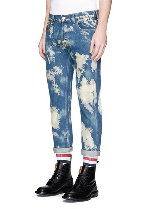 Front View - Click To Enlarge - GUCCI - Punk' slim fit bleached jeans