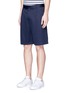 Front View - Click To Enlarge - GUCCI - Pleated cotton drill shorts