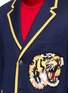 Detail View - Click To Enlarge - GUCCI - Tiger patch cotton piqué soft blazer