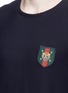 Detail View - Click To Enlarge - GUCCI - Tiger crest patch cotton sweater