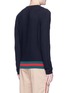 Back View - Click To Enlarge - GUCCI - Tiger crest patch cotton sweater
