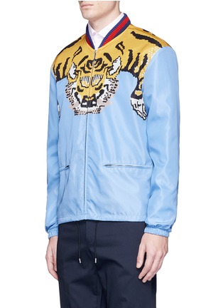 Front View - Click To Enlarge - GUCCI - Tiger print bomber jacket