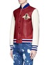 Front View - Click To Enlarge - GUCCI - Bee and panther appliqué leather bomber jacket