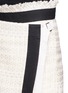 Detail View - Click To Enlarge - SACAI - Guipure lace Summer tweed mock wrap skort