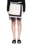 Main View - Click To Enlarge - SACAI - Guipure lace Summer tweed mock wrap skort