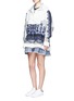 Figure View - Click To Enlarge - SACAI - Embroidered tribal lace drawstring hooded jacket