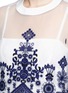 Detail View - Click To Enlarge - SACAI - Embroidered tribal lace organdy top