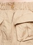 Detail View - Click To Enlarge - SACAI - Patch pocket overdyed cotton off-shoulder dress