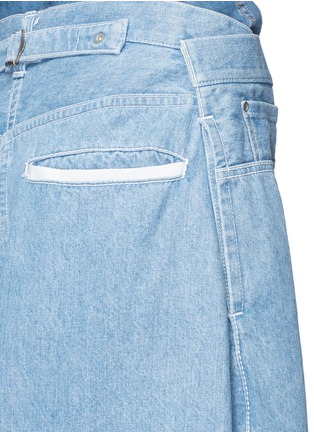 Detail View - Click To Enlarge - SACAI - Let out cuff cotton denim culottes