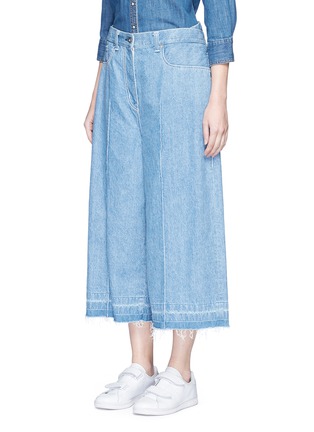 Front View - Click To Enlarge - SACAI - Let out cuff cotton denim culottes