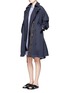 Figure View - Click To Enlarge - SACAI - Double-breasted interior twill coat