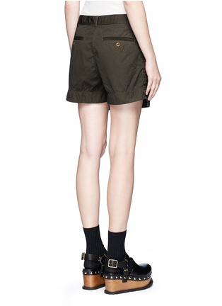 Back View - Click To Enlarge - SACAI - Canvas wrap front overdyed cotton shorts