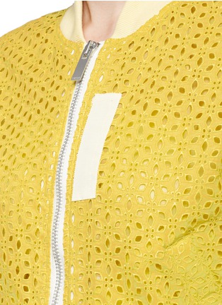 Detail View - Click To Enlarge - SACAI - Dot lace bomber jacket