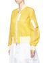 Front View - Click To Enlarge - SACAI - Dot lace bomber jacket