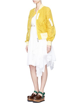 Figure View - Click To Enlarge - SACAI - Dot lace bomber jacket