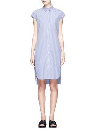 Main View - Click To Enlarge - SACAI - Belted pleat back poplin shirt dress